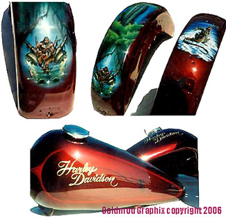 Airbrushed Motorcycle By Goldnrod Graphix 2