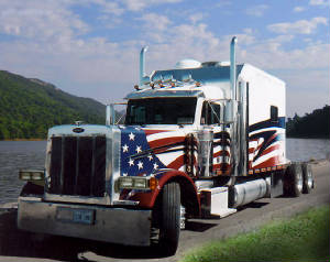 Patriotic Semi Truck paint by Goldnrod