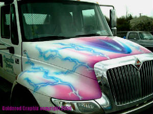 Airbrushed Tow truck by Goldnrod Graphix