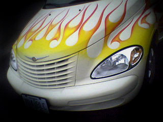 Airbrushed PT Cruiser Flames By Goldnrod